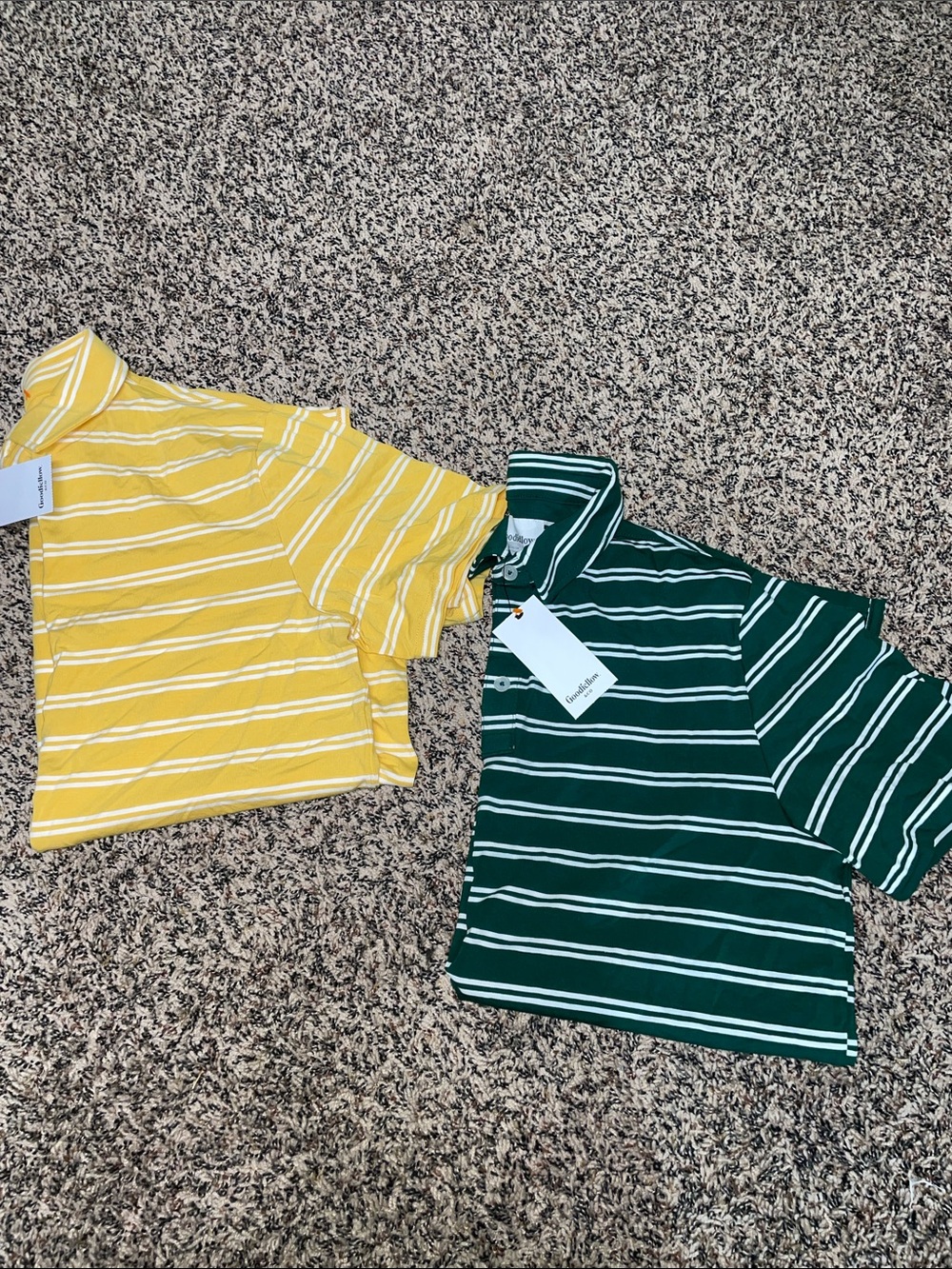Men’s Polo Bundle Game Day Edition Striped Goodfellow & Co. M NWT